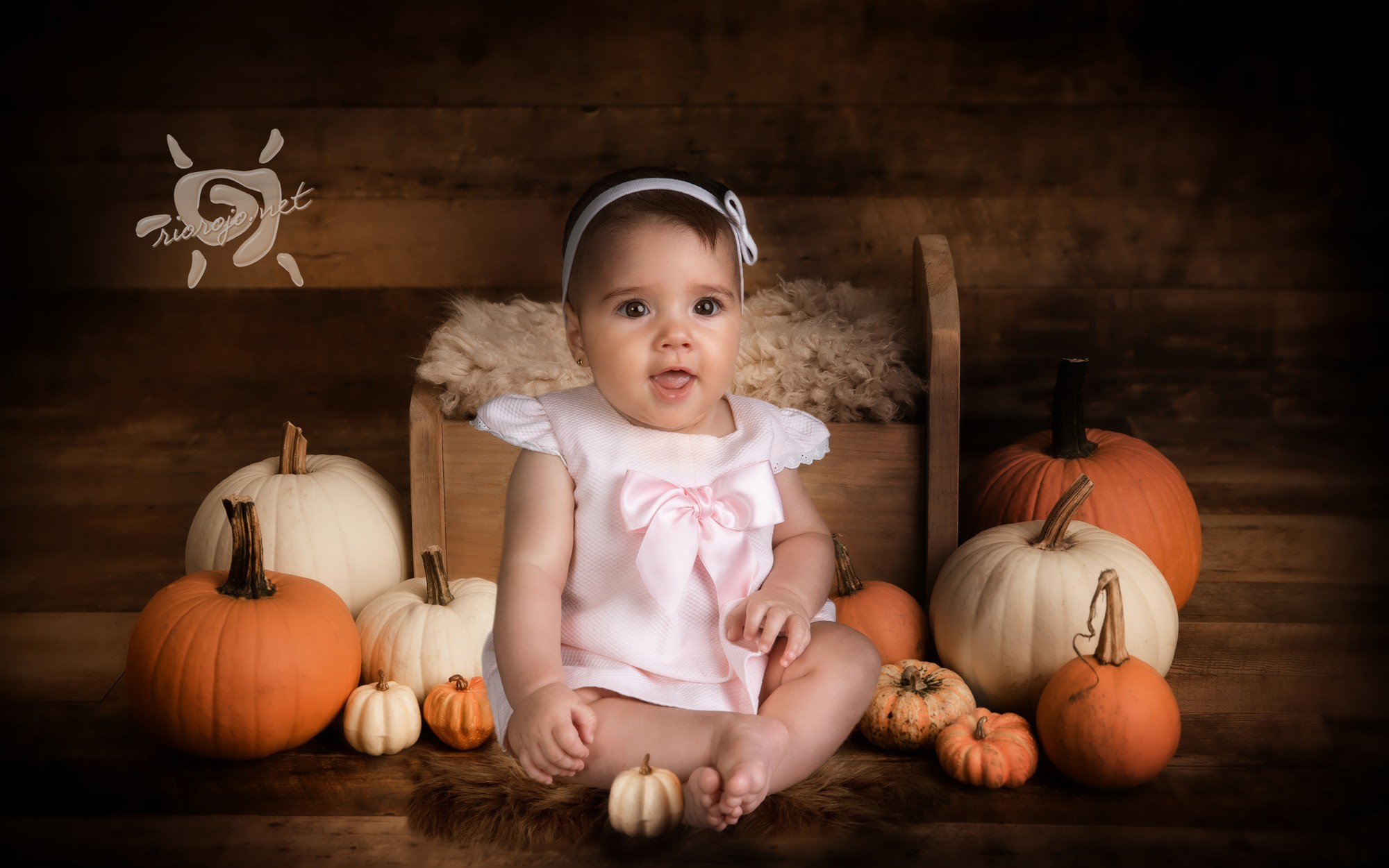 otoño, Maria y las calabazas